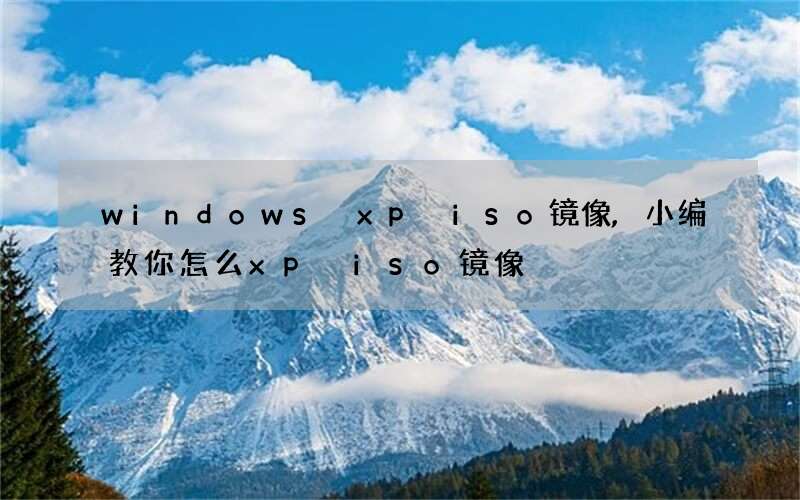 windows xp iso镜像,小编教你怎么xp iso镜像